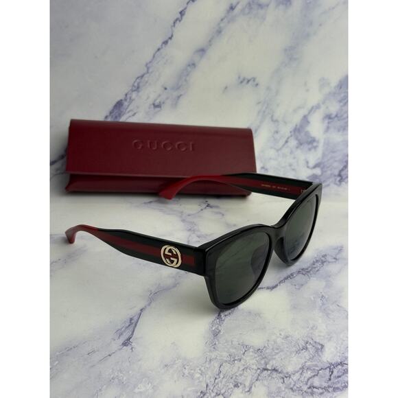 NEW Gucci GG1866SK Black Striped Arm Oversized Sunglasses main image 5